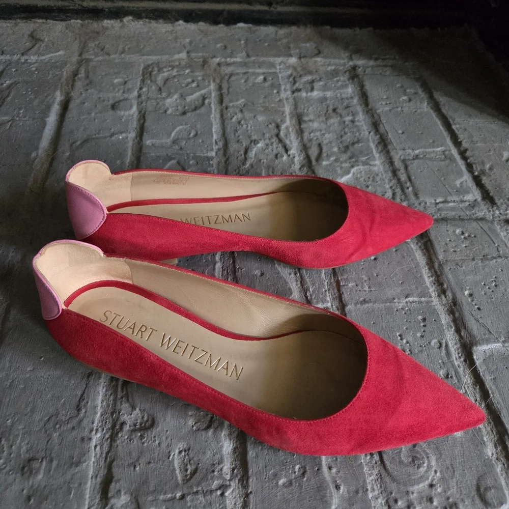 Stuart Weitzman Lovestruck Flats – Sz 7 – Red and Pink - Valentine's Day Special - Picture 5 of 5